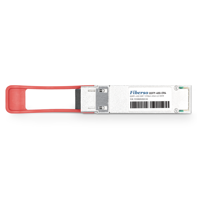 Fiberso QSFP+ 40G Module ER4 40Km 1271-1331nm LC SM Fiber Optical Transceiver Compatible with Switches