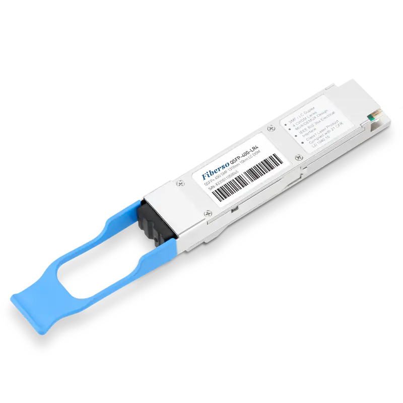 Fiberso QSFP+ 40G Module LR4 10Km 1271-1331nm LC SM Fiber Optical Transceiver Compatible with Switches