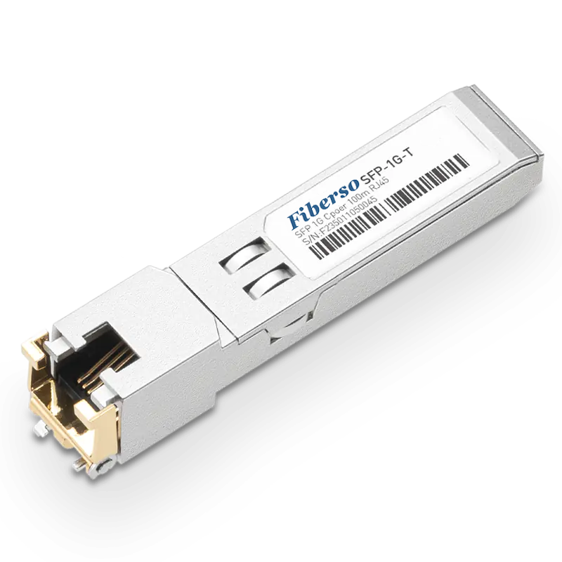 Fiberso 1000BASE-T Copper SFP Module Rj45 100m Fiber Optical Transceiver Compatible with Switches