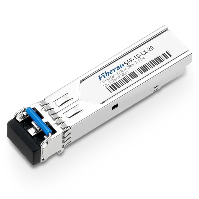 Fiberso Compatible 1000BASE 1.25G SFP Module LR 20Km DUPLEX LC SM Fiber Optical Transceiver for Network Communication