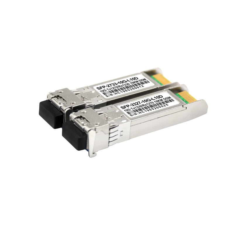 Fiberso SFP+ 10G Module BIDI LR 10km TX1330nm Rx1270nm SM Fiber Optical Transceiver Compatible with Switches