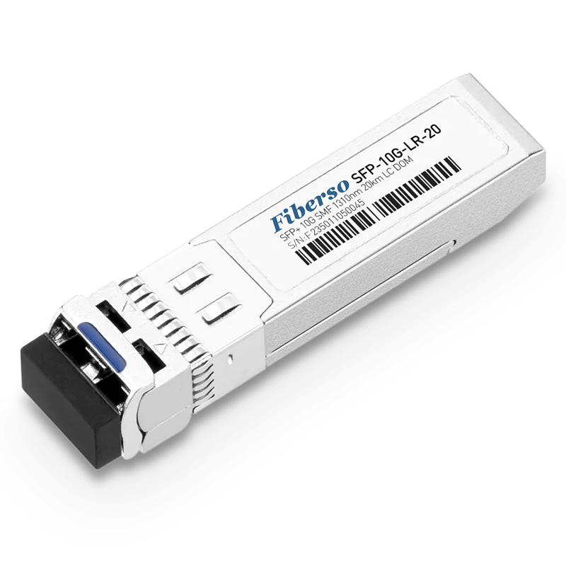 Fiberso SFP+ 10G Module LR 20km Duplex LC SM Fiber Optical Transceiver Compatible with Switches